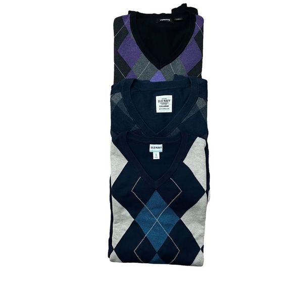 Old Navy Other - Old Navy Liz Claiborne Lot of 3 Argyle Sweaters